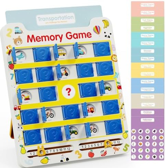 Gemkarry Matching Memory Game For Kids Ages 3 4 5 6 7 8 9, 8 Double-Sided Cards Board Games Toddler Travel Toys For 3-8 Years Old Boys Girls, Road Trip Essentials Airplane Car Activity Christmas Birthday s Gemkarry Matching Memory Game For Kids Ages 3 4 5 6 7 8 9, 8 Double-Sided Cards Board Games Toddler Travel Toys For 3-8 Years Old Boys Girls, Road Trip Essentials Airplane Car Activity Christmas Birthday s