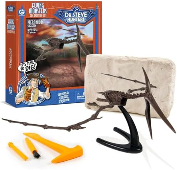 Geoworld Pteranodon Dino Dig Kit – Assemble A 19-Inch Flying Dinosaur Skeleton Model – Ultimate Stem Learning Experience For Kids Ages 6+ Geoworld Pteranodon Dino Dig Kit – Assemble A 19-Inch Flying Dinosaur Skeleton Model – Ultimate Stem Learning Experience For Kids Ages 6+