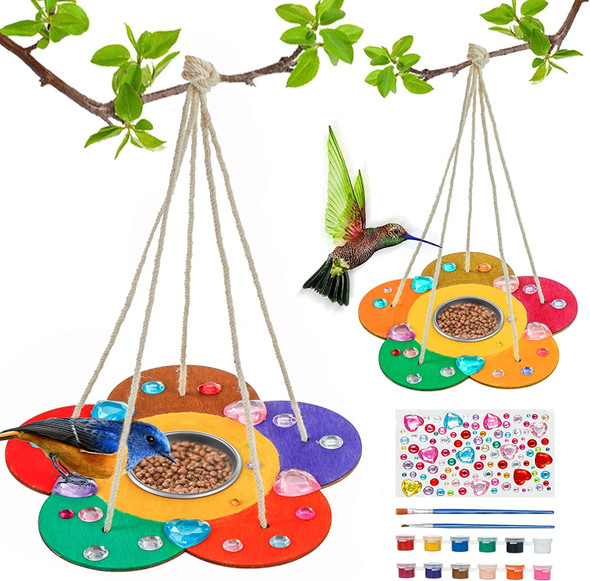 Gooidea Kids Arts And Crafts Bird Feeders For Outside, 2-Pack Diy Wooden Paint Kits Outdoor Toys For Boys & Girls Age 3-5 4-8 8-12 Gooidea Kids Arts And Crafts Bird Feeders For Outside, 2-Pack Diy Wooden Paint Kits Outdoor Toys For Boys & Girls Age 3-5 4-8 8-12