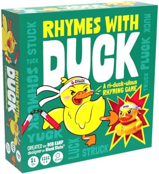 Gray Matters Games Rhymes With Duck Board Game – Fun Wordplay Game For Families And Parties