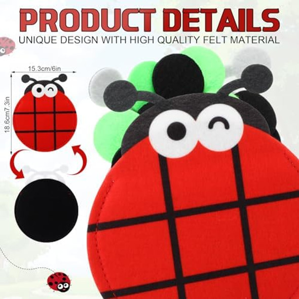 Hiboom Hiboom 16 Pack Ladybug Tic Tac Toe Game Bulk Felt Ladybug Party Favors Kids Mini Board Games Goodie Bag Stuffers For Classroom Treasure Box Prizes Birthday s Indoor Activity Piñata Hiboom Hiboom 16 Pack Ladybug Tic Tac Toe Game Bulk Felt Ladybug Party Favors Kids Mini Board Games Goodie Bag Stuffers For Classroom Treasure Box Prizes Birthday s Indoor Activity Piñata