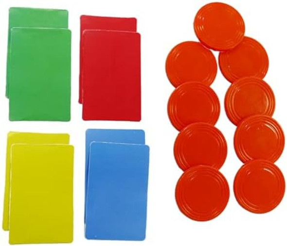 Ielyiesy 9 Playing Puck - In Play Balls & 8 Diy Colorful Cardboards For Prize Drop Board Game Accessories Party Game Tradeshow - Ideal For Carnivals, Parties & More