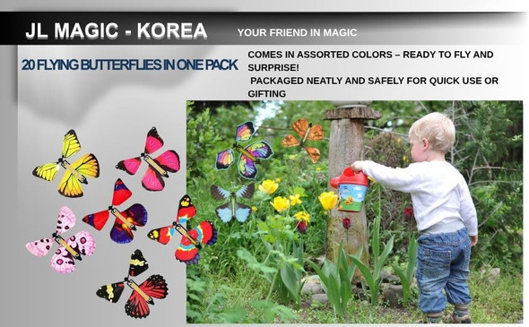 Jl Corp. Flying Butterfly (20Pcs) Magic Wind Up Butterfly For Surprise Explosion Box Wedding Birthday Party Book Greeting Card (Opp Packaging) Jl Corp. Flying Butterfly (20Pcs) Magic Wind Up Butterfly For Surprise Explosion Box Wedding Birthday Party Book Greeting Card (Opp Packaging)