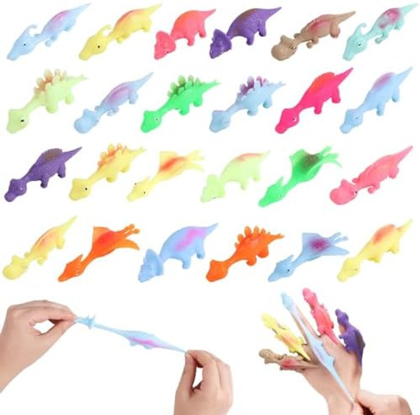 Jofony 24 Pcs Slingshot Dinosaur Finger Toys,Dino Shooter Stretchy Toy Animals Flingers Finger Flying Games Party Favors For Kids 3+ Year Old Birthday Goodie Bag Prizes Jofony 24 Pcs Slingshot Dinosaur Finger Toys,Dino Shooter Stretchy Toy Animals Flingers Finger Flying Games Party Favors For Kids 3+ Year Old Birthday Goodie Bag Prizes