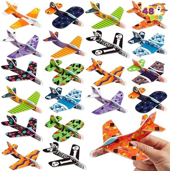 Joyin 48 Pcs Halloween Foam Glider Planes For Kids, Flying Paper Airplane Gliders Toys Bulk For Halloween Party s Presents,12 Different Airplane Designs,Trick Or Treats, Party Favor And Supplies Joyin 48 Pcs Halloween Foam Glider Planes For Kids, Flying Paper Airplane Gliders Toys Bulk For Halloween Party s Presents,12 Different Airplane Designs,Trick Or Treats, Party Favor And Supplies