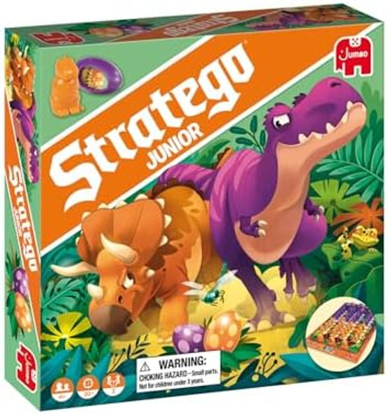 Jumbo, Stratego - Junior Dinos, Fun Junior Stratego Version, Strategy Board Game, 2 Players, Ages 4 Year Plus
