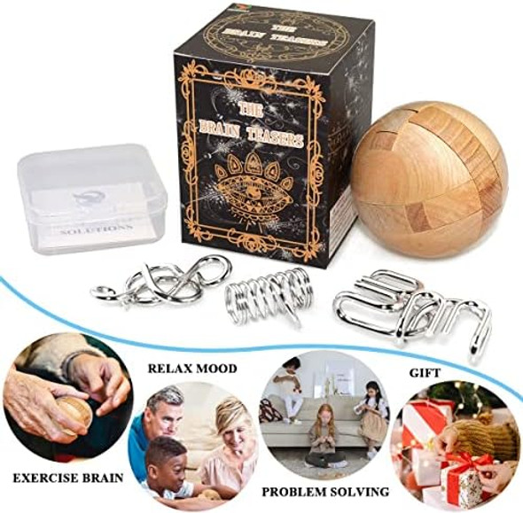 Kingou Wooden Puzzle Magic Ball Brain Teasers Toy Intelligence Game Sphere Puzzles For Adults/Kids Kingou Wooden Puzzle Magic Ball Brain Teasers Toy Intelligence Game Sphere Puzzles For Adults/Kids