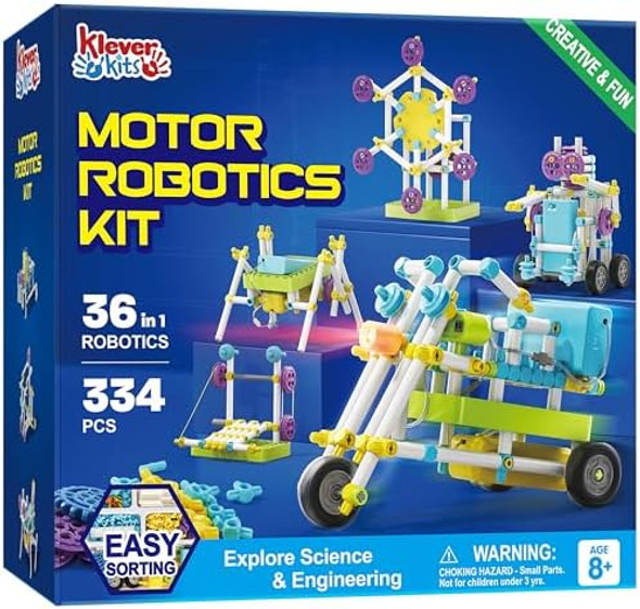 Klever Kits 36-In-1 Motor Robotic Kits, Make Your Own Kids Craft Kits Educational Stem Toys For Ages 8-13 Boys And Girls, Science s For 8 Years Old Klever Kits 36-In-1 Motor Robotic Kits, Make Your Own Kids Craft Kits Educational Stem Toys For Ages 8-13 Boys And Girls, Science s For 8 Years Old