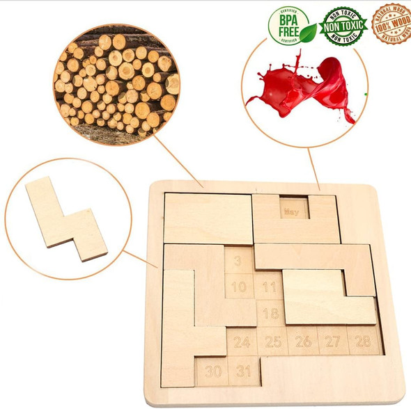 Lailpk Daily Calendar Wooden Puzzle For Adults - 365+ Date Challenge, Office Logic Game (1 Pack)