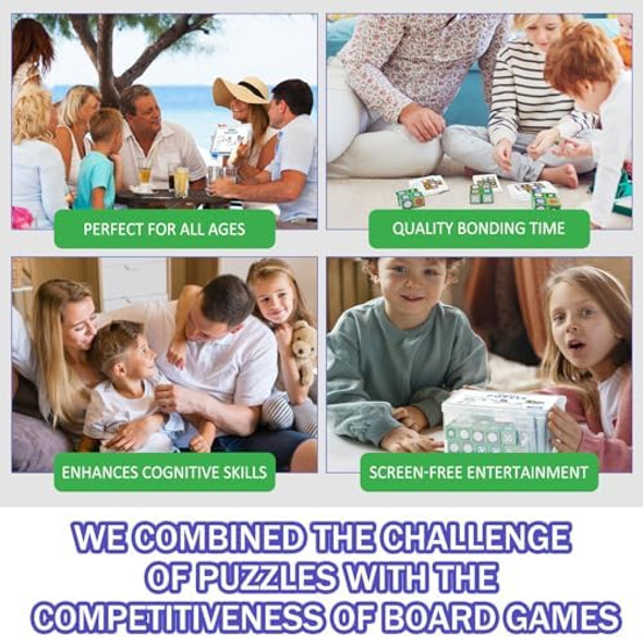 Lardemoto Matching Board Game, Sports Block Puzzle Games Visual Recognition Fast Paced Puzzle Building Cubes, Block Board Games Birthday s Party Supplies