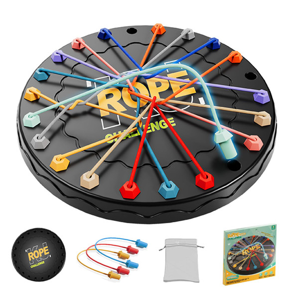 Lartoys Rope Untangling Puzzle Game, Educational Strategy Board Game For Kids & Adults, Family Travel Party Games With Multi-Level Challenges, s For All Ages(Large)
