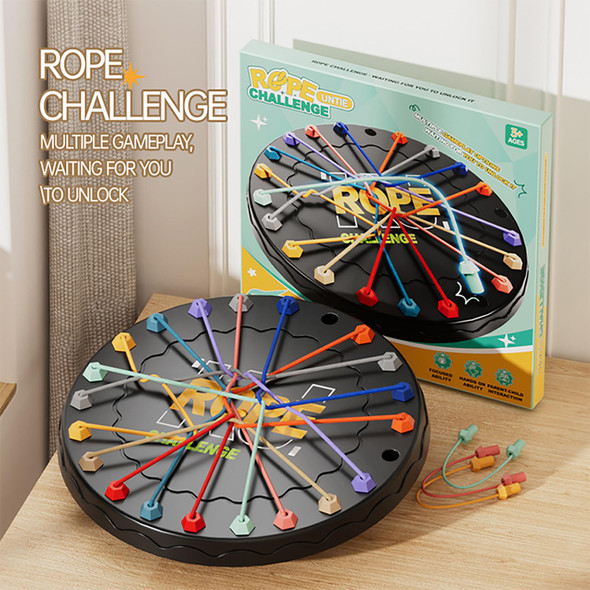 Lartoys Rope Untangling Puzzle Game, Educational Strategy Board Game For Kids & Adults, Family Travel Party Games With Multi-Level Challenges, s For All Ages(Large)