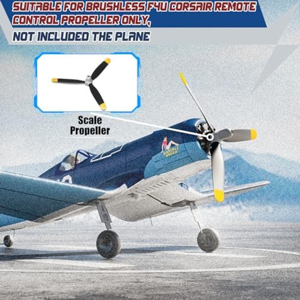 Leambe 3 Sets Of 3-Blade Propeller Spare Rc Plane Propellers Compatible With Brushless F4U Remote Control Airplane (Only The Brushless F4U Remote Control Airplane Use.) Leambe 3 Sets Of 3-Blade Propeller Spare Rc Plane Propellers Compatible With Brushless F4U Remote Control Airplane (Only The Brushless F4U Remote Control Airplane Use.)