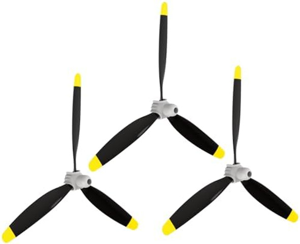 Leambe 3 Sets Spare Rc Plane Propellers Compatible With F4U Corsair & P47 Thunderbolt Remote Control Airplane Nose Cone Leambe 3 Sets Spare Rc Plane Propellers Compatible With F4U Corsair & P47 Thunderbolt Remote Control Airplane Nose Cone