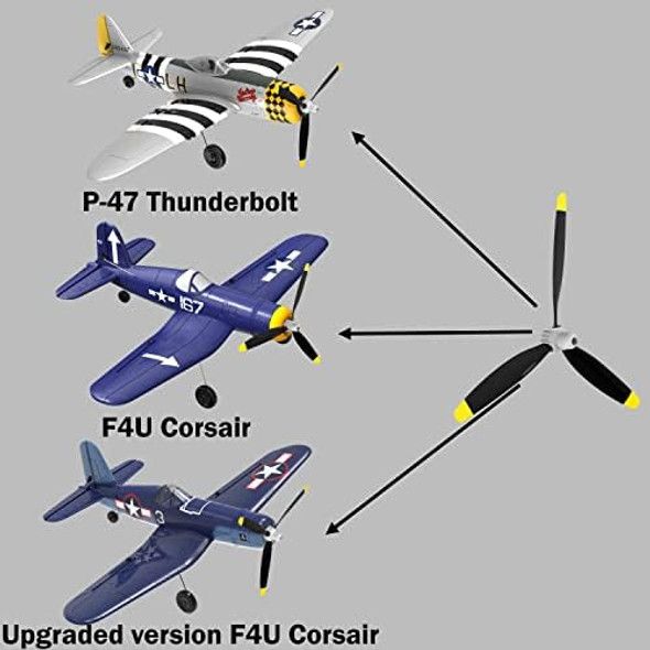 Leambe 3 Sets Spare Rc Plane Propellers Compatible With F4U Corsair & P47 Thunderbolt Remote Control Airplane Nose Cone Leambe 3 Sets Spare Rc Plane Propellers Compatible With F4U Corsair & P47 Thunderbolt Remote Control Airplane Nose Cone