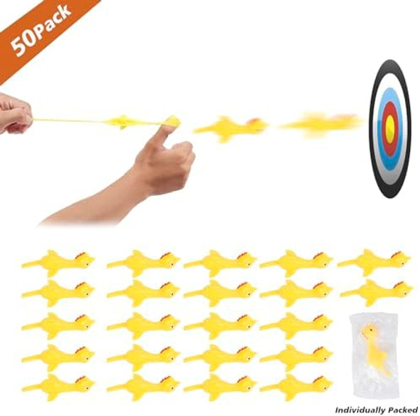 Lokipa 50Pcs Flying Chicken Slingshot, Rubber Chicken Slingshot Slingshot Finger Toys For For Kids Adults Party Favors Goodie Bags Stuffers Novelty Classroom Rewards Lokipa 50Pcs Flying Chicken Slingshot, Rubber Chicken Slingshot Slingshot Finger Toys For For Kids Adults Party Favors Goodie Bags Stuffers Novelty Classroom Rewards