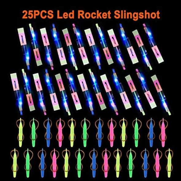 Lpvoqpth 25 Sets Led Flying Set, 25 Slingshot+25 Glow Helicopter-50 Pcs, Flying Toy Outdoor Toys Glow In The Dark Party Supplies Party Favors For Kids 8-12,4-8 Lpvoqpth 25 Sets Led Flying Set, 25 Slingshot+25 Glow Helicopter-50 Pcs, Flying Toy Outdoor Toys Glow In The Dark Party Supplies Party Favors For Kids 8-12,4-8