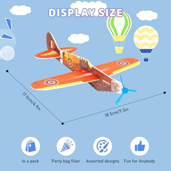 Luckjoy 48 Pcs Airplane Toy, 8 Inch Foam Airplanes For Kids,Paper Airplane Kit For Toddlers 3-5, Glider Toy Planes For Kids,Party Favors Goodie Bag Stuffers Classroom Prizes For Boy Girl Children Luckjoy 48 Pcs Airplane Toy, 8 Inch Foam Airplanes For Kids,Paper Airplane Kit For Toddlers 3-5, Glider Toy Planes For Kids,Party Favors Goodie Bag Stuffers Classroom Prizes For Boy Girl Children