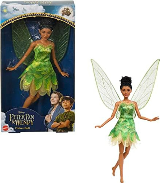 Mattel Disney Peter Pan & Wendy Toys, Tinkerbell Doll With Fairy Outfit & Wings, Collectible Inspired By The Movie Mattel Disney Peter Pan & Wendy Toys, Tinkerbell Doll With Fairy Outfit & Wings, Collectible Inspired By The Movie