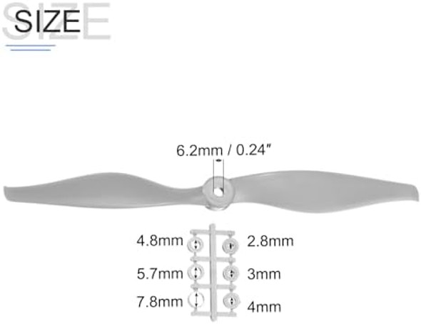 Meccanixity 5Pcs 10X6 Inch Propeller Rc Propellers 2-Vane Blades Props Gray With Adapter Rings For Rc Airplane Aircraft Prop Replacement Meccanixity 5Pcs 10X6 Inch Propeller Rc Propellers 2-Vane Blades Props Gray With Adapter Rings For Rc Airplane Aircraft Prop Replacement