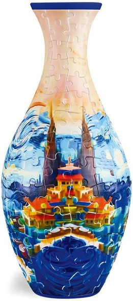 Miertou 3D Puzzle Vase - 3D Puzzle Flower Pots For Ikebana，Handmade Home Decorations，Stress Relief Toys For Kids/Teenager/Men/Women， For Birthday/Wedding/Christmas (Castle)