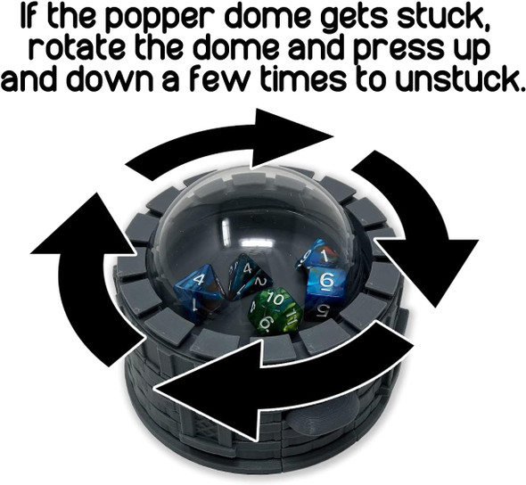 Munnygrubbers - Castle Dice Popper V2 - Dice Jail - For Ttrpg & Board Games - (Random 7Pcs D20 Dice Set Included) - Dice Roller - Dice Tower - Dice Holder - Dnd - (Marble) Munnygrubbers - Castle Dice Popper V2 - Dice Jail - For Ttrpg & Board Games - (Random 7Pcs D20 Dice Set Included) - Dice Roller - Dice Tower - Dice Holder - Dnd - (Marble)