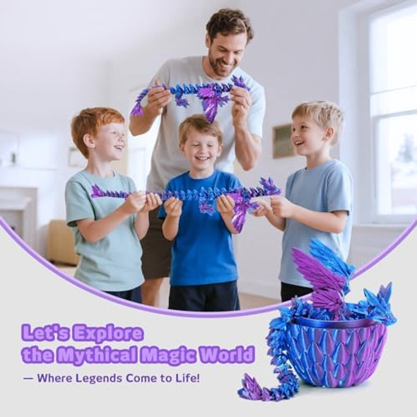 Mydethun Dragon Egg – 3D Printed Flying Dragon Egg With Dragon Inside, Fidget Toys For Adults, Articulated Dragon Toys For Kids, Office Desk Decor, Birthday For Teen Boys Girls (Nyxora Purple), Large Mydethun Dragon Egg – 3D Printed Flying Dragon Egg With Dragon Inside, Fidget Toys For Adults, Articulated Dragon Toys For Kids, Office Desk Decor, Birthday For Teen Boys Girls (Nyxora Purple), Large