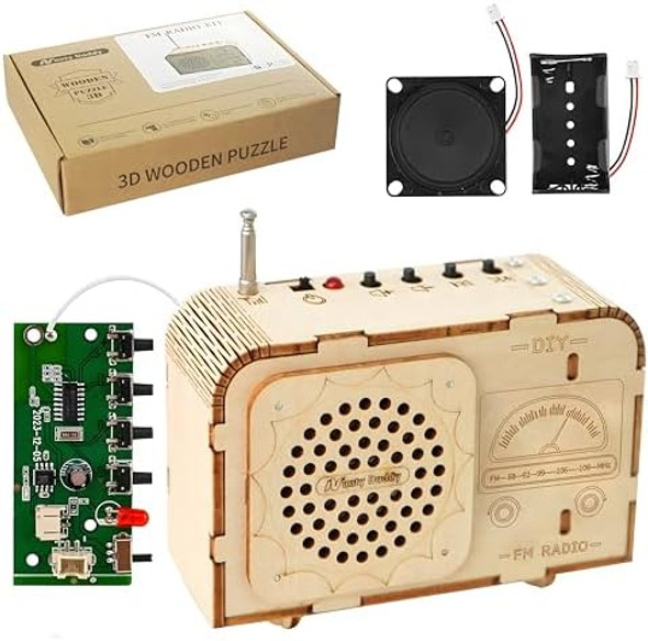 Nautydaddy Stem Toys For Kids Age 8-14, Science Kits Educational Diy Radio Building Set - Wooden 3D Puzzle Electronics For 8-12 Year Olds Nautydaddy Stem Toys For Kids Age 8-14, Science Kits Educational Diy Radio Building Set - Wooden 3D Puzzle Electronics For 8-12 Year Olds