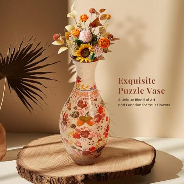 Neuswonder 3D Puzzle Vase For Flowers, Diy Vase Kit With Drainage For Adults To Flower Arrangement And Home Decoration, Unique Housewarming For Women, Puzzle Lovers
