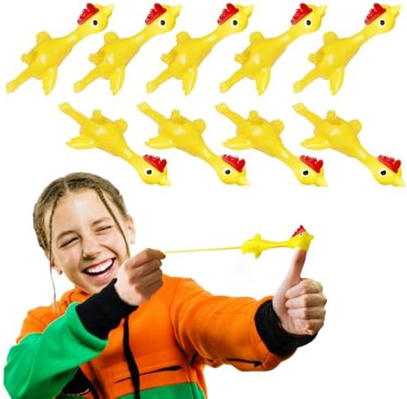 Novelty Place Novelty Place 10 Pcs Slingshot Chicken Flying Finger Toys - Stretchy Rubber Flick Chicks Shooting Game For Kids - Stress Relieve Fidget Toy, Party Favors & Easter Novelty Place Novelty Place 10 Pcs Slingshot Chicken Flying Finger Toys - Stretchy Rubber Flick Chicks Shooting Game For Kids - Stress Relieve Fidget Toy, Party Favors & Easter