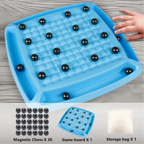 Ovlada Magnetic Chess Game, Sank Magnetism Versus Chess, Fun Family Magnet Stone Board Game, With 40 Pcs Stones Magnetic Chess Board Game,Magnetic Game s For Boys & Girls, 2-4 Players. (40 Pcs Magnets)