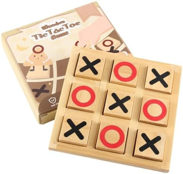 Pedolini Wooden Tic Tac Toe Game - 5.9 Inch Small Travel Board Games - Tic Tac Toe Coffee Table Decor Pedolini Wooden Tic Tac Toe Game - 5.9 Inch Small Travel Board Games - Tic Tac Toe Coffee Table Decor
