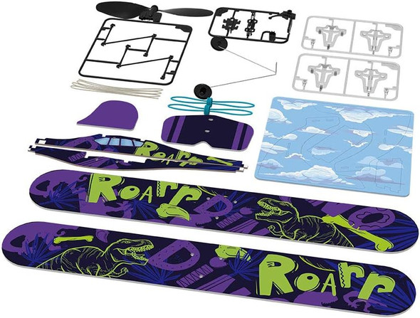 Play Steam Playstem Rubber Band Aeroplane Biplane Stem Kit- Xmas For Boys & Girls