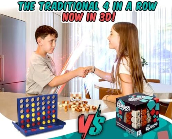 Qubic4 , A Unique 4 In A Row Game, 3D Strategy Board Game For Critical Thinking. The Classic Grid Game In A Sleek Acrylic Cube. Superbly Designed Wooden Cubes. Tactical Game Play For All Ages