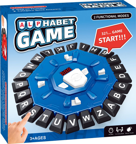 Rapean Board Word Game Interactive Board Game For Family Race Against The Timer (Blue)