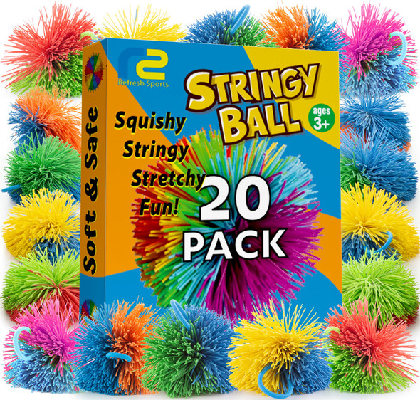 Refresh Sports Stringy Balls & Sensory Toys For Kids 8 Pack - Stocking Stuffers For Kids Ages 4 5 6 7 8 9 Year Old Ideas - Best Birthday Toddler s For Boys & Girls - Monkey Pom Balls Fidget Toys Stress Ball Refresh Sports Stringy Balls & Sensory Toys For Kids 8 Pack - Stocking Stuffers For Kids Ages 4 5 6 7 8 9 Year Old Ideas - Best Birthday Toddler s For Boys & Girls - Monkey Pom Balls Fidget Toys Stress Ball