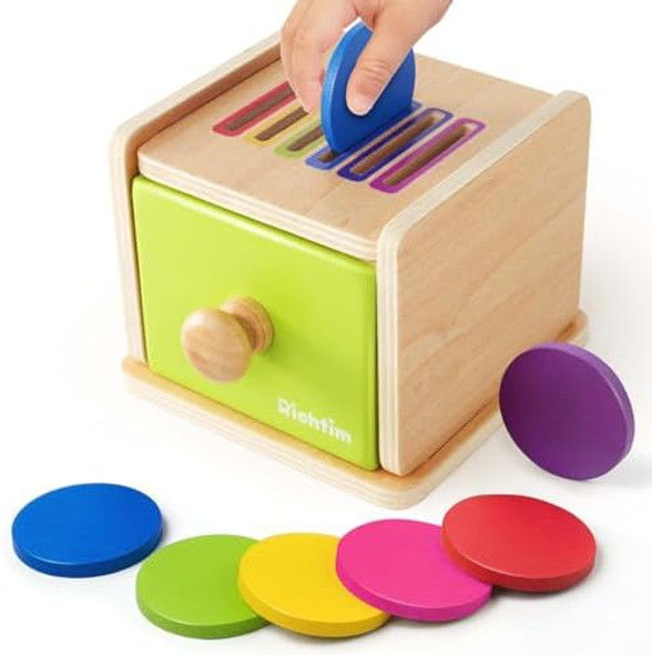 Richtim Montessori Toys For 1-3 Year Old: Color Sorting Wooden Drawer Box Toy For Toddlers, Object Permanence And Fine Motor Sensory Toy, 12-18 Months Busy Board Matching Game For Baby Boys And Girls s Richtim Montessori Toys For 1-3 Year Old: Color Sorting Wooden Drawer Box Toy For Toddlers, Object Permanence And Fine Motor Sensory Toy, 12-18 Months Busy Board Matching Game For Baby Boys And Girls s