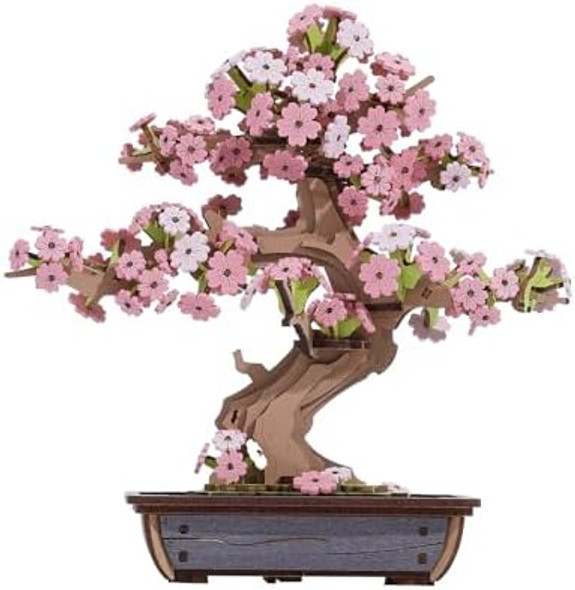 Rolife 3D Wooden Puzzle Flower For Adults, Diy Sakura Bonsai Tree Plants For Home Table Decor, Creative Cherry Blossom Crafts Birthday Model Building Kits Toys Rolife 3D Wooden Puzzle Flower For Adults, Diy Sakura Bonsai Tree Plants For Home Table Decor, Creative Cherry Blossom Crafts Birthday Model Building Kits Toys