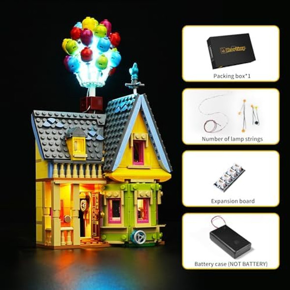 Rorliny Led Light Kit For Lego Disney And Pixar Up House 43217 Building Set, Creative Lighting Kit Compatible With Lego 43217 (Lights Only, No Lego Set)