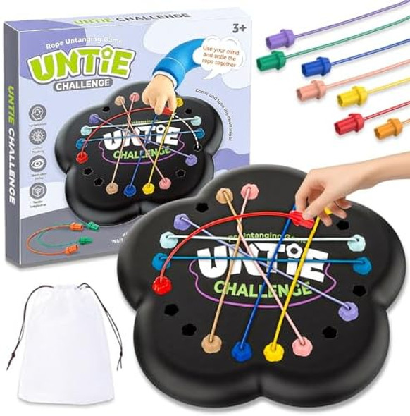 Rytopt Brainy Knots Game, Rope Untangling Puzzle Game, Brainy Knots With Multi-Level Challenges, Travel Games, Board Games, s For Adult