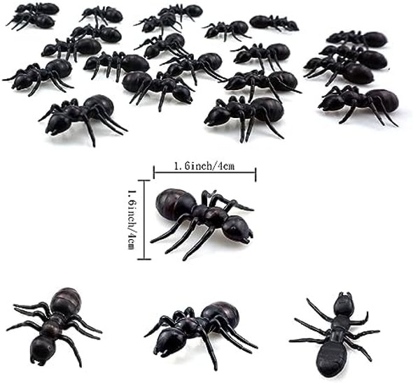 Saktopdeco 30 Pcs Big Plastic Ants Black Ants Fake Ant Party Decorations For Practical Jokes Halloween Party Saktopdeco 30 Pcs Big Plastic Ants Black Ants Fake Ant Party Decorations For Practical Jokes Halloween Party