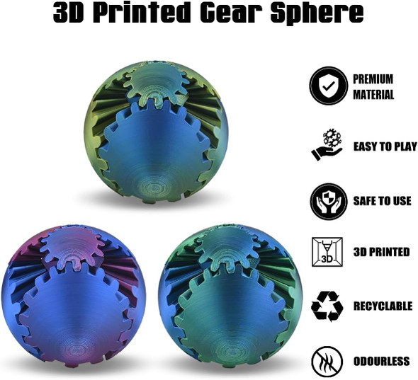Sansgoup Gear Sphere, 3D Printed Gearsphere - The Steampunk Whirling Wonder Fidget Gear Ball, Gearsphere Cube Fidget Toy For Office And Home, Stress Relief Cool Stuff Toys For 3+ Kids Adult (Gold Blue) Sansgoup Gear Sphere, 3D Printed Gearsphere - The Steampunk Whirling Wonder Fidget Gear Ball, Gearsphere Cube Fidget Toy For Office And Home, Stress Relief Cool Stuff Toys For 3+ Kids Adult (Gold Blue)