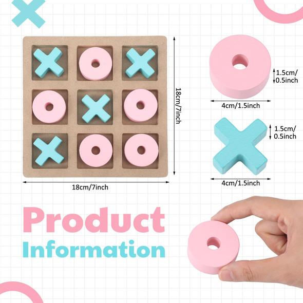 Seenelling Wooden Tic Tac Toe Game Tic Tac Toe Board Game 7 Inch Wood Board Table Top Living Room Decor Fun Family For Family Night Indoor Outdoor Party Adults Classic Travel (Pink Blue) Seenelling Wooden Tic Tac Toe Game Tic Tac Toe Board Game 7 Inch Wood Board Table Top Living Room Decor Fun Family For Family Night Indoor Outdoor Party Adults Classic Travel (Pink Blue)
