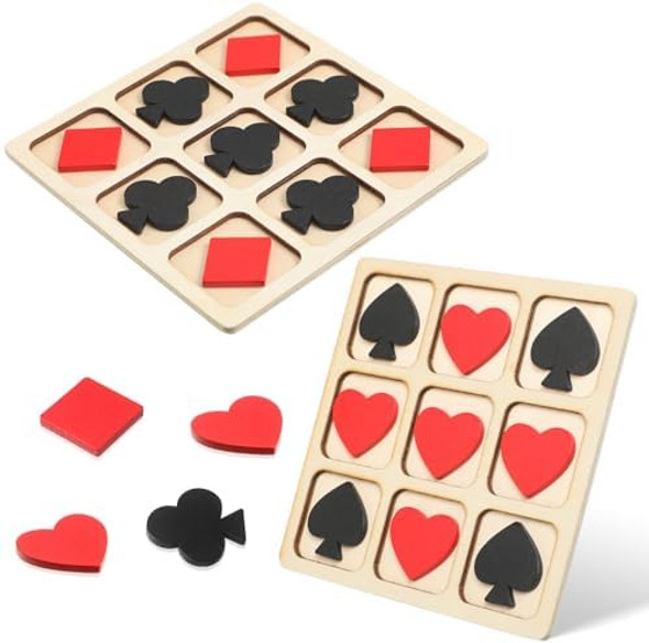 Simgoing 2 Sets Poker Tic Tac Toe Board Game Wooden Tic Tac Toe Dementia Activities For Alzheimers Casino Red And Black Vegas Party Decorations Classic Family Games Elderly Engaging Table Party Games Simgoing 2 Sets Poker Tic Tac Toe Board Game Wooden Tic Tac Toe Dementia Activities For Alzheimers Casino Red And Black Vegas Party Decorations Classic Family Games Elderly Engaging Table Party Games