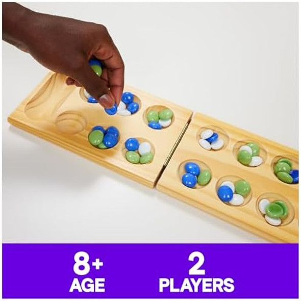 Spin Master Games, Cardinal Classics, Mancala, Classic Strategy Board Game With Folding Wood Board, Mancala Set For Beginners & Experts, For Adults & Kids, 2 Players, For Ages 8 & Up Spin Master Games, Cardinal Classics, Mancala, Classic Strategy Board Game With Folding Wood Board, Mancala Set For Beginners & Experts, For Adults & Kids, 2 Players, For Ages 8 & Up
