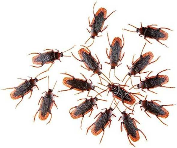 Sujosa 30Pcs Fake Cockroaches Plastic Fake Bugs Insects April Fools Christmas Party Gags s Pranks For Adults Sujosa 30Pcs Fake Cockroaches Plastic Fake Bugs Insects April Fools Christmas Party Gags s Pranks For Adults
