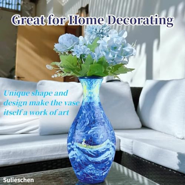 Sulieschen 3D Puzzles For Adults - 3D Puzzle Vase For Women Perfect For Flower Arrangements And Housewarming s Unique Puzzles Vase For Home And Office Decor-s For Puzzle Lovers