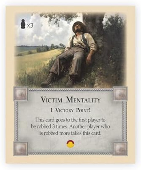 Tabletop Monthly Victim Mentality Card Compatible With Catan'S Settlers Of Catan 5Th Edition And Catan Expansions Board Game Replacement Pieces Tabletop Monthly Victim Mentality Card Compatible With Catan'S Settlers Of Catan 5Th Edition And Catan Expansions Board Game Replacement Pieces