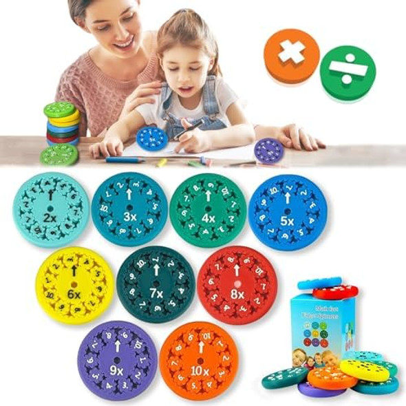 Tagysh Math Fidget Spinners, Math Fidget Spinners, Math Facts Fidget Spinners, Spinners For Math Fidget Games, Educational Fidget Spinners For Learning Arithmetic(Multiplication/9-Pack) Tagysh Math Fidget Spinners, Math Fidget Spinners, Math Facts Fidget Spinners, Spinners For Math Fidget Games, Educational Fidget Spinners For Learning Arithmetic(Multiplication/9-Pack)