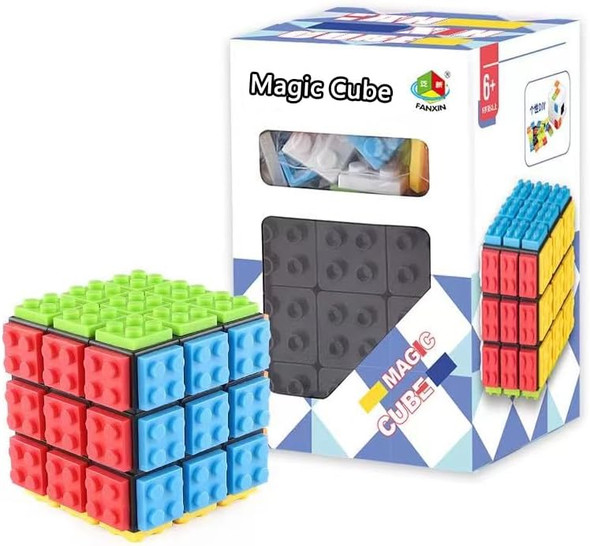 Uniqus Brick Cube With Building Blocks,Build Magic Speed Cube 3X3, Compatible With Lego Cube,Handheld 3D Puzzle Cube For Boys Girls Birthday s Classroom Prize, Easter s
